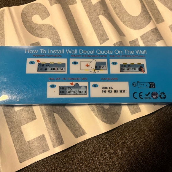 New! “Stay Strong Never Give Up” Self Adhesive Wall-Decal Motivational Quote - Picture 3 of 5